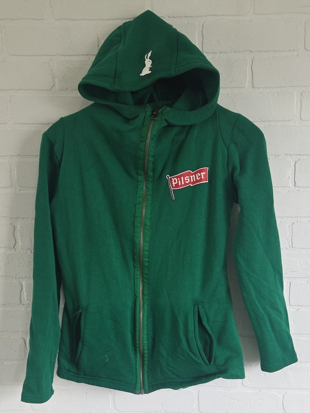 Green Hooded Zip Jacket